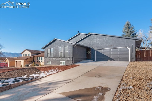 view of front facade with a garage