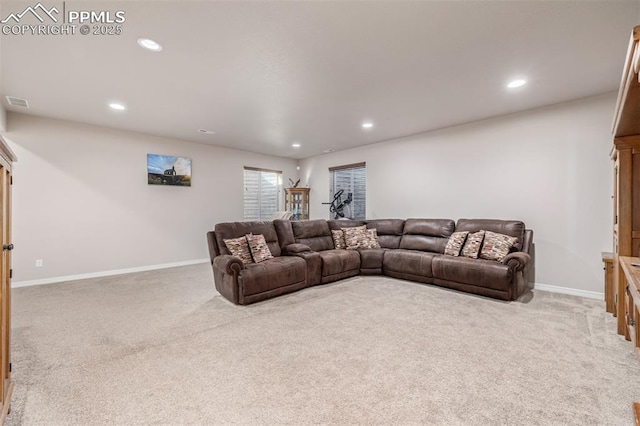 view of carpeted living room