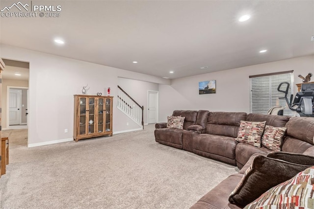 view of carpeted living room