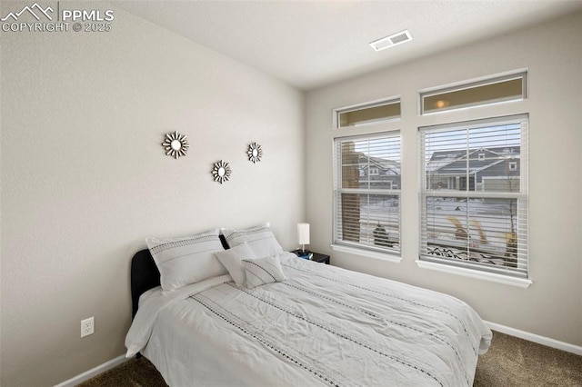 bedroom with carpet