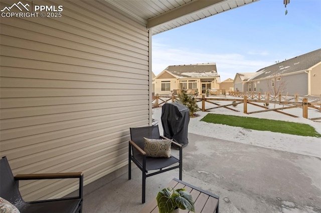 exterior space with a grill and a patio