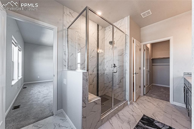 bathroom with walk in shower