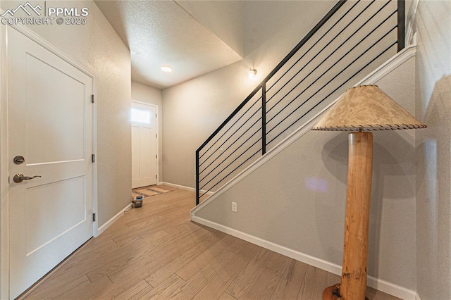 foyer featuring light hardwood / wood-style floors