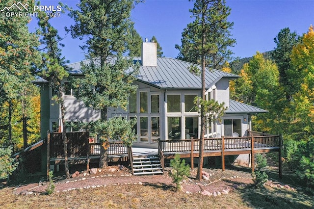 931 Heather Ct, Woodland Park, CO 80863 - back of house with a deck