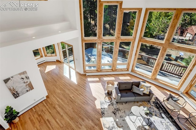 living room featuring hardwood / wood-style flooring