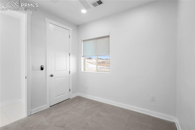 view of carpeted empty room