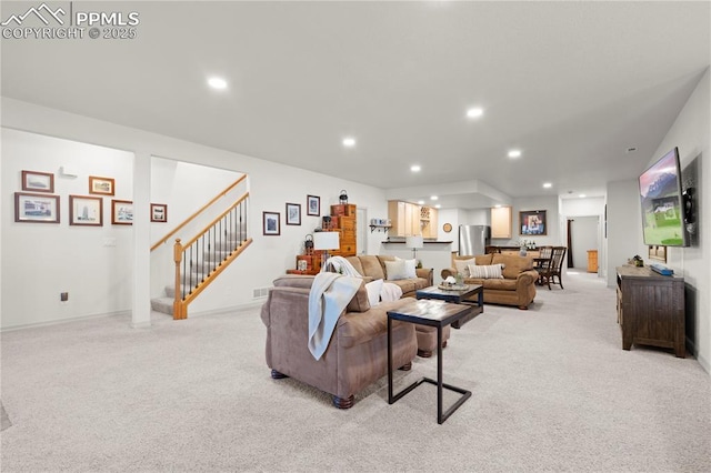 view of carpeted living room