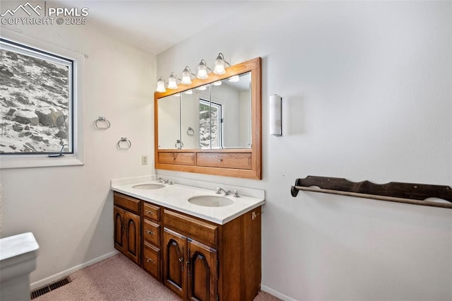 bathroom with vanity