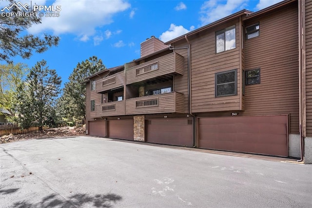 view of property featuring a garage