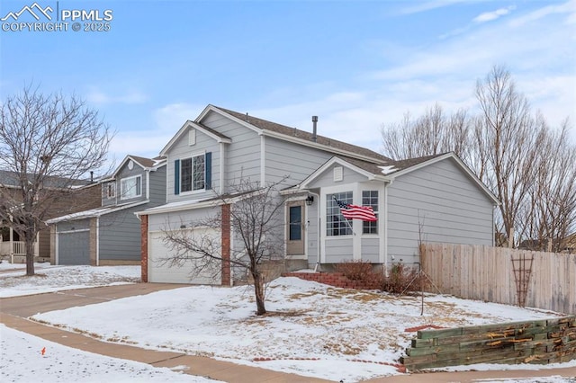 view of front of house featuring a garage