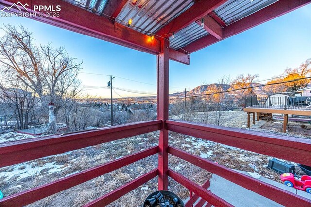 2841 Pinnacle Dr, Colorado Springs, CO 80910 - view of snow covered back of property