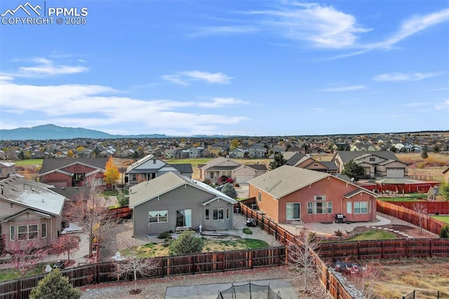 aerial view featuring a mountain view