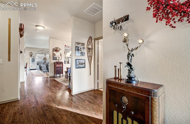 hall featuring hardwood / wood-style floors