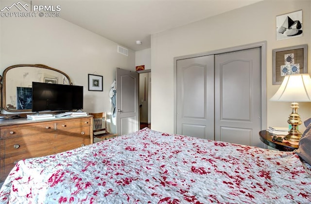 bedroom with a closet