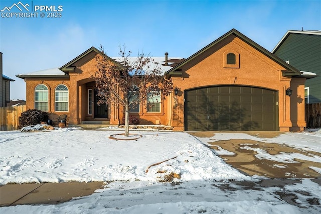 view of front of home featuring a garage