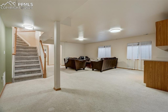 view of carpeted living room