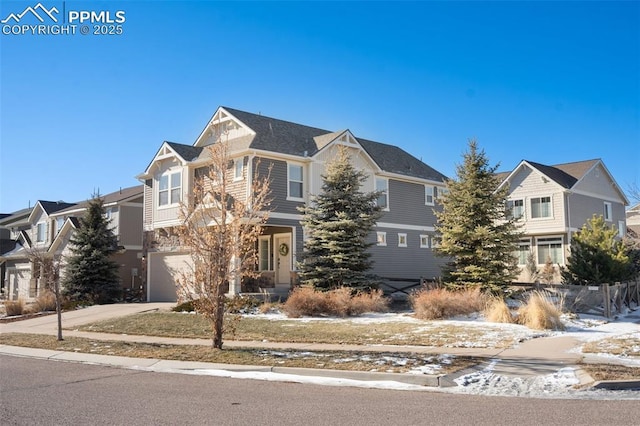 view of front of home featuring a garage