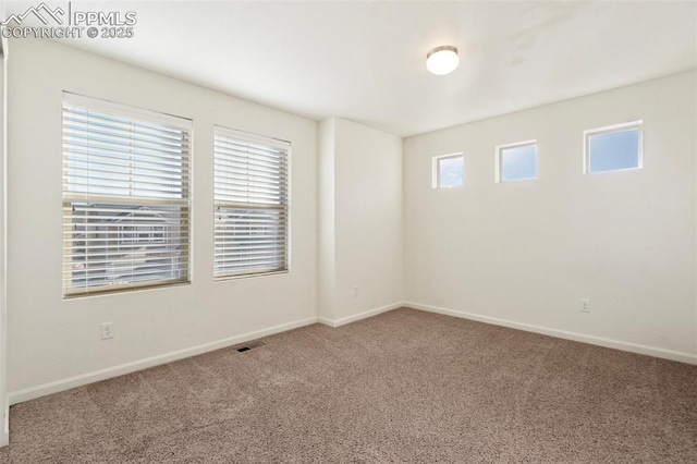 view of carpeted spare room