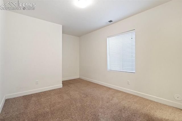 view of carpeted empty room