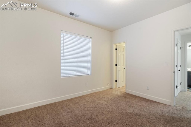 view of carpeted empty room