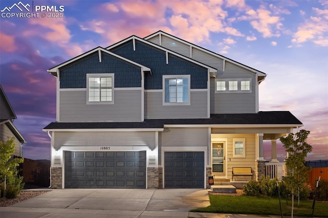 view of front of home featuring a garage