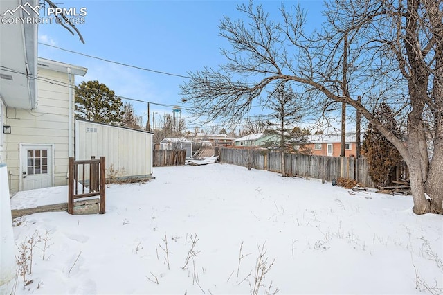 view of snowy yard