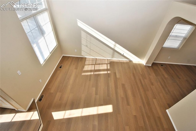 interior space with wood-type flooring