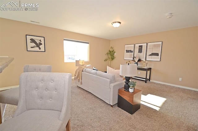 view of carpeted living room