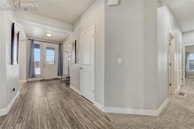 interior space featuring hardwood / wood-style flooring and a wealth of natural light