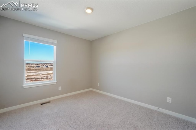 view of carpeted empty room