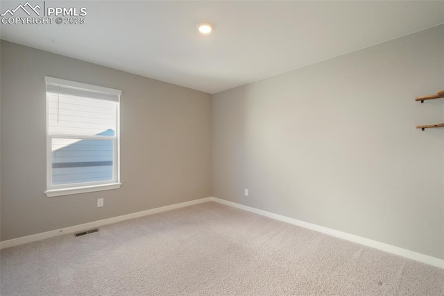 view of carpeted empty room