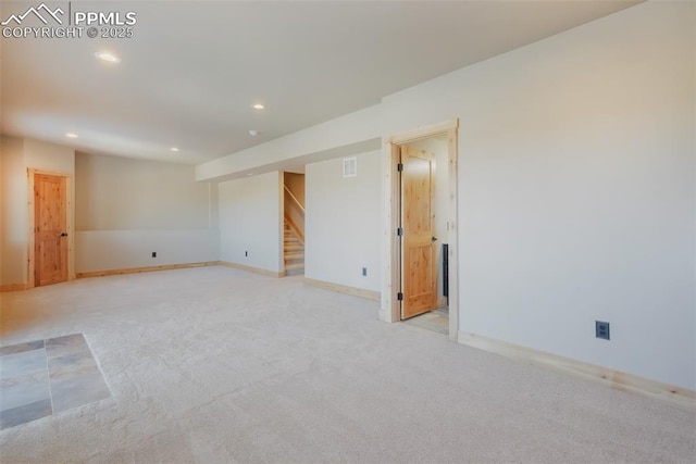 view of carpeted empty room