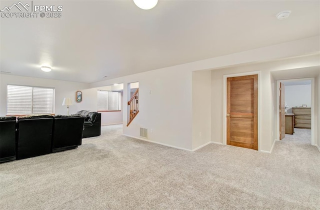 view of carpeted living room