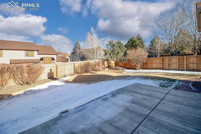 view of snow covered pool