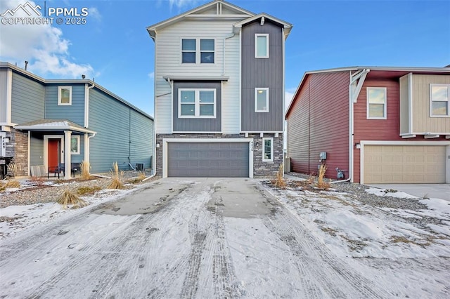 view of property with a garage