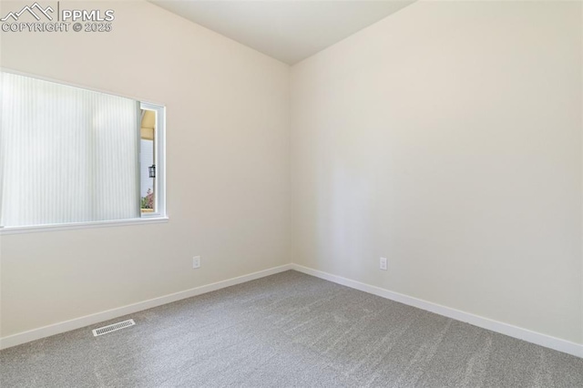 unfurnished room with carpet flooring