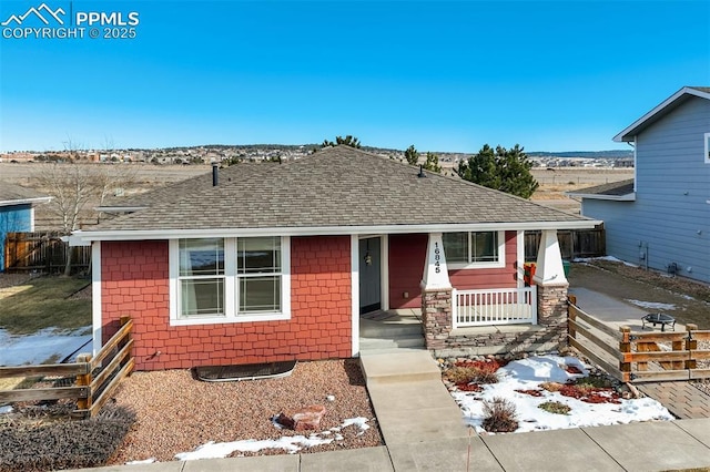 view of front of home featuring covered porch