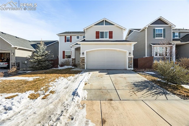 view of front of house featuring a garage