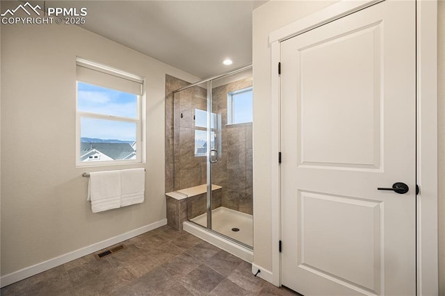 bathroom with walk in shower