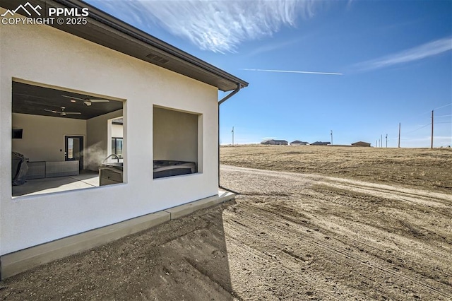 view of yard with a patio area