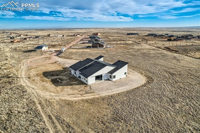 bird's eye view with a rural view