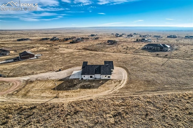 aerial view with a rural view