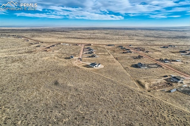 bird's eye view with a rural view