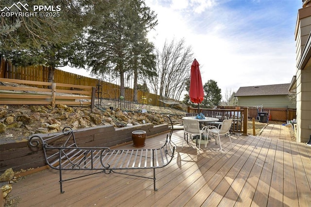 view of wooden deck