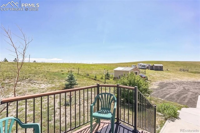 balcony with a rural view