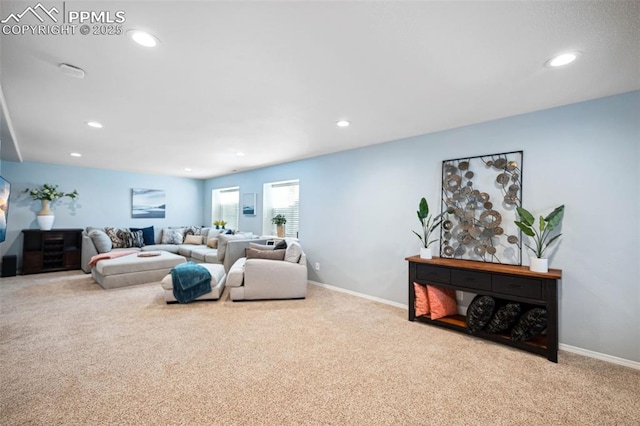 view of carpeted living room