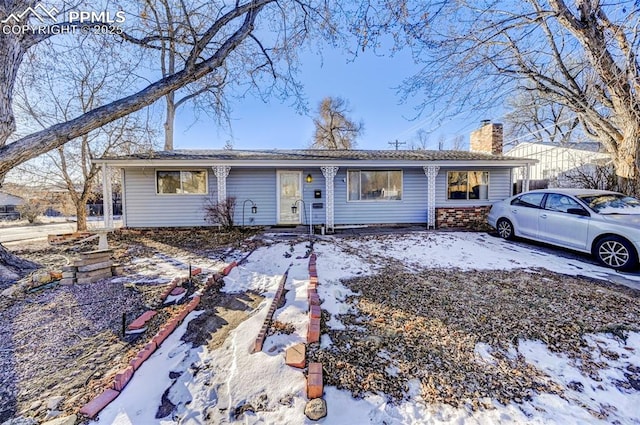 view of ranch-style home