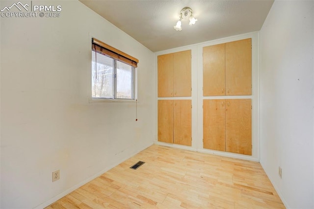 interior space with light hardwood / wood-style floors