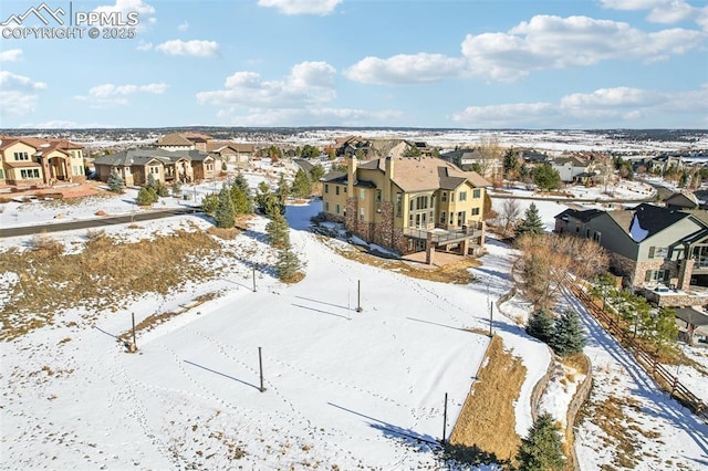 view of snowy aerial view