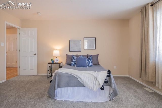 bedroom featuring carpet floors